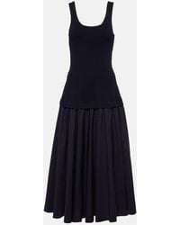 Jonathan Simkhai - Silas Stretch-Knit And Cotton Midi Dress - Lyst