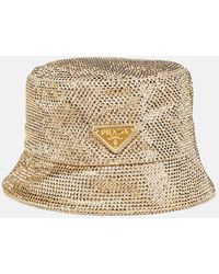 Prada - Verzierter Hut aus Satin - Lyst