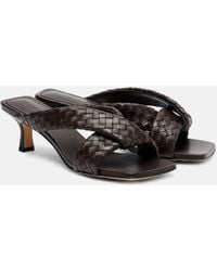 Bottega Veneta - Riva 50 Intrecciato Leather Mules - Lyst