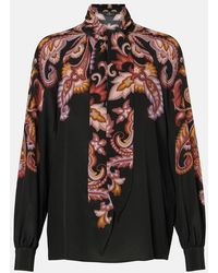 Etro - Printed Crepe De Chine Blouse - Lyst