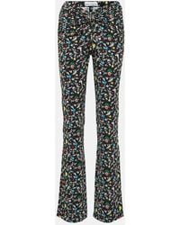 Rabanne - Printed High-Rise Crepe Pants - Lyst