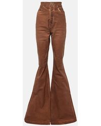 Rick Owens - High-Rise Flared Jeans - Lyst