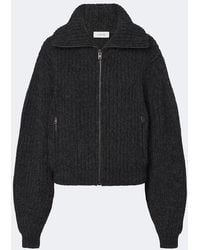 Lemaire - Alpaca And Yak Zip-Up Cardigan - Lyst