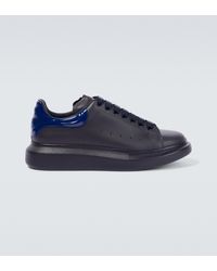 Alexander McQueen Sneakers Oversized aus Leder - Blau