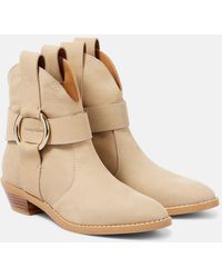See By Chloé - New Ring 40 Leather Ankle Boots - Lyst