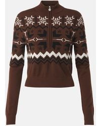 Perfect Moment - Nordic Intarsia Wool Half-Zip Sweater - Lyst