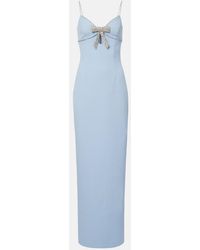 Rebecca Vallance - Bow-Detail Embellished Crepe Gown - Lyst