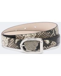 DEHANCHE - Mija Snake And Croc-Effect Leather Belt - Lyst
