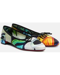 Christian Louboutin - Sweetie Jane Satin Crepe Ballet Flats - Lyst