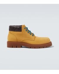 Bottega Veneta - Haddock Leather Lace-Up Boots - Lyst