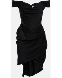 Vivienne Westwood - Off-shoulder Bustier Crepe Minidress - Lyst