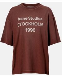 Acne Studios - Logo Cotton And Hemp Jersey T-Shirt - Lyst