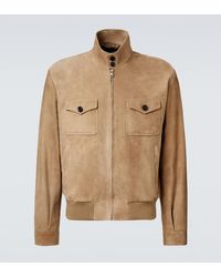 Dolce & Gabbana - Suede Bomber Jacket - Lyst