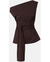 Rohe - One-Shoulder Jersey Wrap Top - Lyst