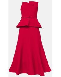 Roland Mouret - Abito Midi Con Corsetto - Lyst