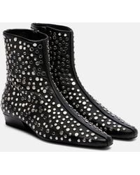 STAUD - Wally Studded Leather Ankle Boots - Lyst