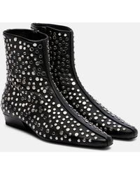 STAUD - Wally Studded Leather Ankle Boots - Lyst