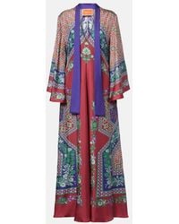 La DoubleJ - Magnifico Printed Silk Maxi Dress - Lyst
