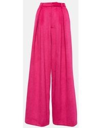 GIUSEPPE DI MORABITO - High-Rise Wide-Leg Crepe Pants - Lyst
