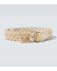 Eleventy - Cinturon De Ante Trenzado - Lyst