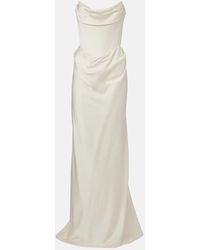 Vivienne Westwood - Robe Longue De Mariee Galaxy En Crepe De Satin - Lyst