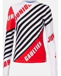 Jean Paul Gaultier - Logo Striped Jersey T-Shirt - Lyst