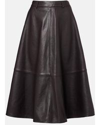 Frankie Shop - Jupe Midi Savil En Cuir - Lyst