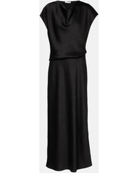 Vince - Draped Satin Maxi Dress - Lyst