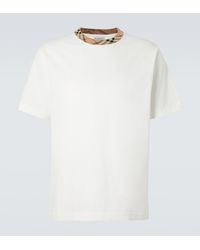 Burberry - Check Cotton Jersey T-Shirt - Lyst