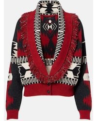 Alanui - Icon Intarsia Wool And Cashmere Cardigan - Lyst