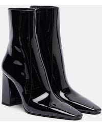 Saint Laurent - Rainer 90 Patent Leather Ankle Boots - Lyst