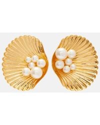 Jennifer Behr - Ohrringe Maricela, 18Kt Vergoldet, Mit Zierperlen - Lyst