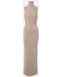 Nensi Dojaka - Gwyneth Knitted Corset Maxi Dress - Lyst