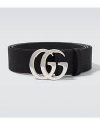 Gucci - Flat Marmont Gg Canvas Belt - Lyst