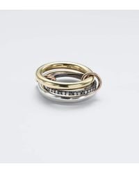 Spinelli Kilcollin - Ring Libra Aus 18Kt Gelb- Rosegold Und Sterlingsilber Mit Diamanten - Lyst