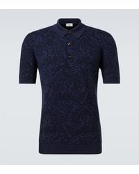Etro - Cotton And Wool-Blend Jacquard Polo Sweater - Lyst