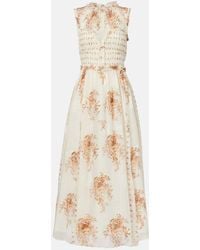 Ulla Johnson - Kasia Floral Silk-Blend Maxi Dress - Lyst