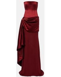 Alex Perry - Draped Silk Corset Gown - Lyst