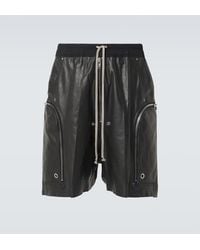 Rick Owens - Leather Shorts - Lyst