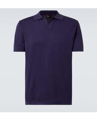 Brioni - Cotton And Silk Polo Shirt - Lyst