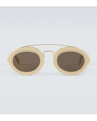 Fendi - Occhiali Da Sole Ovali Ff Around - Lyst