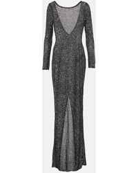 Alessandra Rich - Sequined Open-Back Gown - Lyst