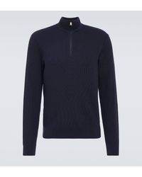Ralph Lauren Purple Label - Wool Half-zip Sweater - Lyst