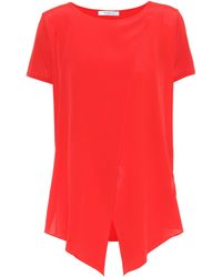 Max Mara Orma Silk Crêpe De Chine Top - Red