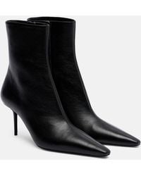 Saint Laurent - Ashley Leather Ankle Boots - Lyst
