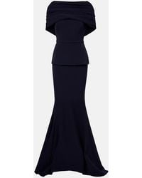 Safiyaa - Loura Off-Shoulder Crepe Gown - Lyst