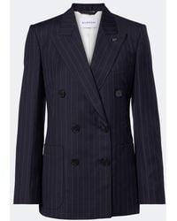 Givenchy - Pinstripe Double-Breasted Wool Blazer - Lyst