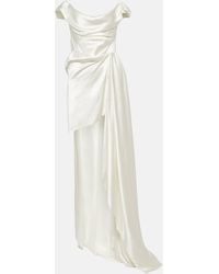 Vivienne Westwood - Bridal Comet Off-shoulder Silk Gown - Lyst