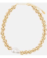 Magda Butrym - Faux Pearl And Crystal-embellished Choker - Lyst