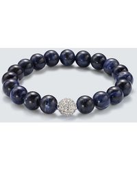 Sydney Evan - 14Kt Beaded Bracelet With Diamonds - Lyst